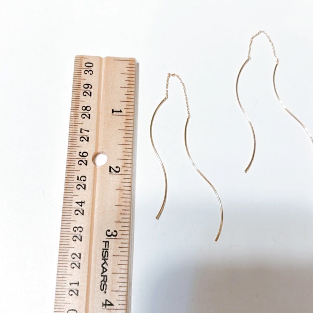 Thread earrings in gold M94 - Picture 5 of 6